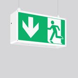 RECHTECK, 6,3 W, white, on/off Pendant luminaires, L 485 B 125 H 250, 