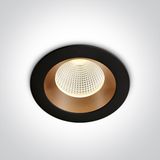 BLACK/BRASS LED 3W WW 350mA DARK LIGHT