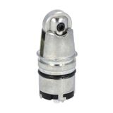 Operating heads, metal top roller push plunger