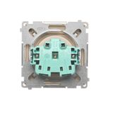 Single fiber optic socket, Silver matt, metalic
