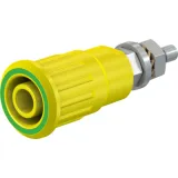 4 mm socket, screw connection, mounting Ø 12.2 mm, CAT III, yellow/green, 49.7092-20