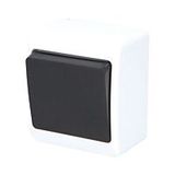 GALATEA AC switch no. 6 10A 230V on plaster IP44 white/black
