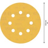 EXPERT C47 Sandpaper with 8 holes for Random Orbital Sanders 125 mm, G 4 5-pc