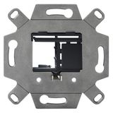 Mounting adapter, 1- or 2-fold, black (similar to RAL 9005), for TAE covers