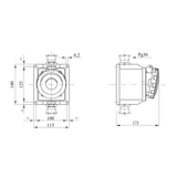 10° ANGLED SURFACE-MOUNTING SOCKET-OUTLET - IP67 - 3P+N+E 63A 480-500V 50/60HZ - BLACK - 7H - SCREW WIRING
