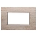 LUX PLATE - IN WOOD - 4 MODULES - LIGHT OAK - INNER FRAME MATT LIGHT BRONZE - CHORUSMART