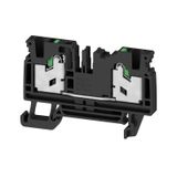 Feed-through terminal block, SNAP IN, black, 4 mm², 32 A, 1000 V, Numb