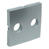 COVER PLATE FOR R - TV SOCKETS ALUMINIUM
