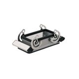 HDC enclosures, Size: 4, Protection degree: IP65, in plugged condition, Bulkhead housing, Side-locking clamp on lower side, Side-locking clamp not replaceable, Standard