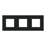 Frame 3-gang / 2+2+2-modules - Niessen logo - S - Matt Black