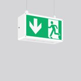 RECHTECK, 4,6 W, white, on/off Pendant luminaires, L 362 B 125 H 192, 