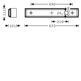Surface-mounted luminaire Montigo Diffuser White rectangular ET 13W 1400lm Lambertian (L) IP40 IK02 3 SDCM