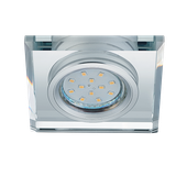 Pirin recessed spotlight GU10 square chrome/transparent