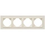 FOUR-GANG FRAME IVORY/IVORY