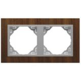 DOUBLE FRAME WALNUT-TREE/ALUMIUM
