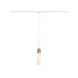 EIGHT for 3-circuit tracks pendant opal-colored glass/chrome 230V LED E27 11W