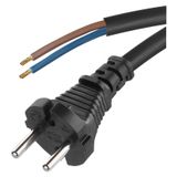 Power Cord Rubber 2× 1,5mm2, 3m, black