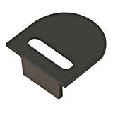 Profile end cap LBF round with longhole black