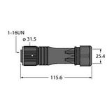 Field-Wireable Connector Female Connector, Straight   B7181-0/21