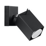 WALL LAMP MERIDA BLACK GU10 1X40W IP20