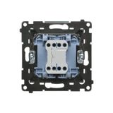 Double button for switches and push buttons, antibacterial white