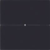 B.IQ push-button 2gang comf, KNX - B.IQ, glass black