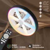 LED RGBIC CCT fan light, black