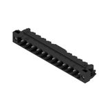 PCB plug-in connector, male header, Solder flange, THT/THR solder connection, 5.08 mm, Number of poles: 12, 90°, Solder pin length (l): 1.5 mm, tinned, black, Box