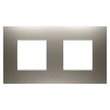 EGO INTERNATIONAL PLATE - IN PAINTED TECHNOPOLYMER - 2+2 MODULES HORIZONTAL - STEEL - CHORUSMART