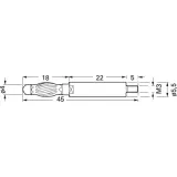 4 mm panel plug, screw connection, 0.5 mm², mounting Ø 5.5 mm, 22.1084