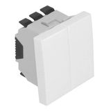 TWO CIRCUITS SWITCH - 2 MOD WHITE