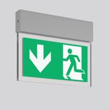 HALYXX, 5,8 W, aluminium, on/off Ceiling luminaires, L 340 B 40 H 270,