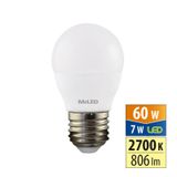 LED bulb drop 7W, E27, 2700K, CRI80, 200°, 360° 806lm