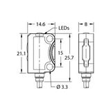 Photoelectric Sensor Diffuse Mode Sensor with Fixed-Field Background Suppression   VS8APFF50