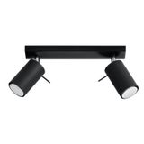 CEILING LAMP RING 2 BLACK GU10 2X40W IP20