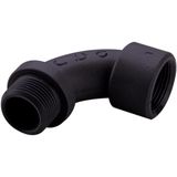 90° CURVE NYLON-Male Female PG9 Black