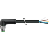 M12 Power male 90° K-cod. with cable PUR 5x1.5 bk UL/CSA+drag ch. 3m
