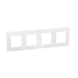 PLAQUE 4 POSTE BLANC
