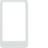 Design frame for KNX Touch Control 3.5", large opening, round edges, glass, white