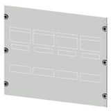 Masking frame 3VA23 (400 A), 3VA24 (630 A), 3-pole, fixed-mounted, drive: direct, front-mounted rotary operator,