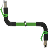 RJ45 male 90° up / RJ45 male 90° down shielded PUR 1x4xAWG22 shielded 