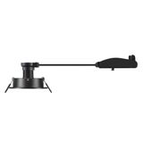 NEW TRIA® 75, recessed ceiling light, round, max. 10W GU10, black