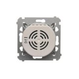 Single switch, (module), 16AX, Screw, Silver matt, metalic