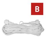 Extension cable for interconnecting chains, Profi white, 10 m, outdoor and indoor