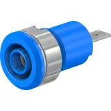 4 mm socket, flat plug connection, mounting Ø 12.2 mm, CAT III, blue, 23.3070-23