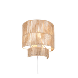 Satna wall lamp E27 brown/paper yarn