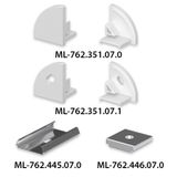 End cap for RC without hole, silver color