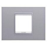 LUX PLATE - IN TECHNOPOLYMER - 2 MODULES - MONOCHROME TITANIUM - CHORUSMART