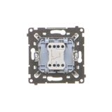 R-TV-SAT pass through aerial socket, (module), Simon 24, IP20/IP44, champagne matt