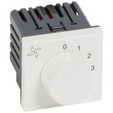 Arteor™ - Fan controller - rotary speed controller 40-400 VA - 2 modules - White